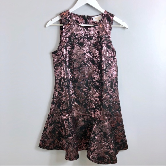 Laundry Pink Metallic Brocade Dress Size 4 - Picture 2 of 8